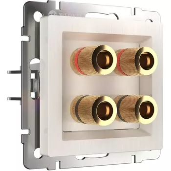 Акустическая розетка (перламутровый рифленый) Werkel WL13-AUDIOx4 (a040902)