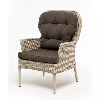 "Алиса" кресло плетеное, цвет бежевый с подушками 4SIS арт.УТ-00006455