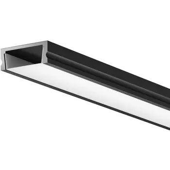 Алюминиевый профиль накладной 15x6, черный 2 м, ALM-001-B-2M Maytoni 631003