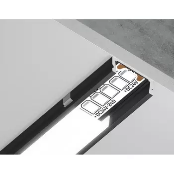 Алюминиевый профиль накладной для светодиодной ленты до 11мм Ambrella Illumination GP1700BK