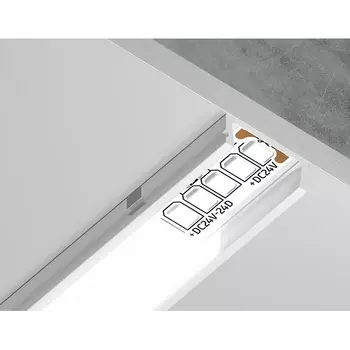 Алюминиевый профиль накладной для светодиодной ленты до 11мм Ambrella Illumination GP1700WH