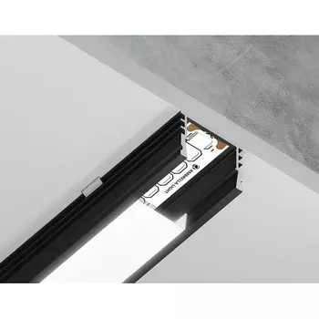 Алюминиевый профиль накладной для светодиодной ленты до 15мм Ambrella Illumination GP1750BK