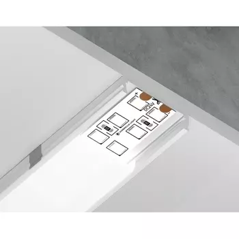 Алюминиевый профиль накладной для светодиодной ленты до 20мм Ambrella Illumination GP1800WH