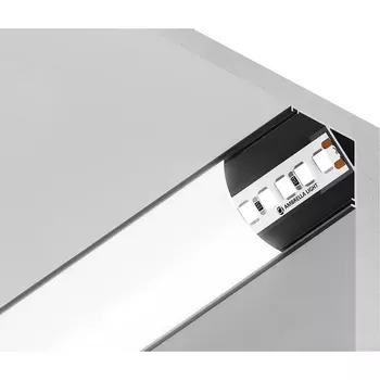 Алюминиевый профиль угловой круглый для светодиодной ленты до 9,78мм Ambrella Illumination GP2100BK