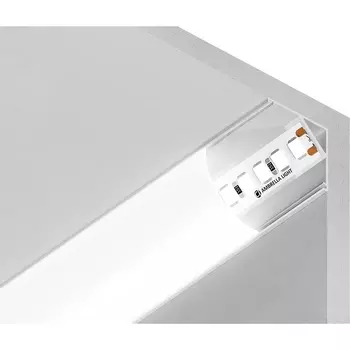 Алюминиевый профиль угловой круглый для светодиодной ленты до 9,78мм Ambrella Illumination GP2100WH