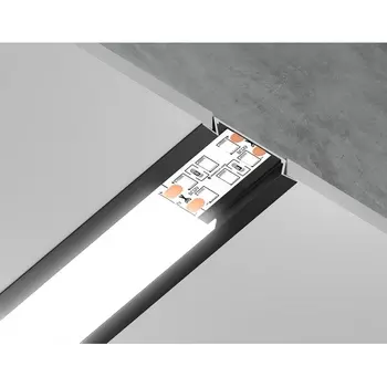 Алюминиевый профиль встраиваемый для светодиодной ленты до 19,8мм Ambrella Illumination GP1100BK
