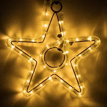 Световая фигура светодиодная ARD-STAR-M4-200x220-36LED Warm (230V, 2.5W) (Ardecoled, IP65) 034250