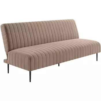 Baccara диван-кровать трехместный прямой без подлокотников, бархат бежевый 05 Top Concept арт.14472