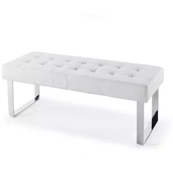 Банкетка Angel Cerda TB0083 (Хром,Белый/ Сталь)