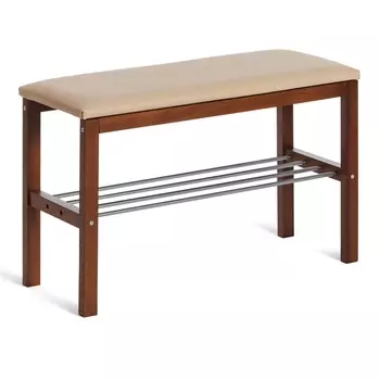 Банкетка BERYL Tetchair (Темный орех,Бежевый).