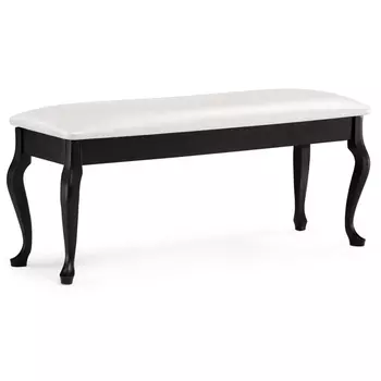 Банкетка Woodville Хиль черная / кожзам белый пунто 515161