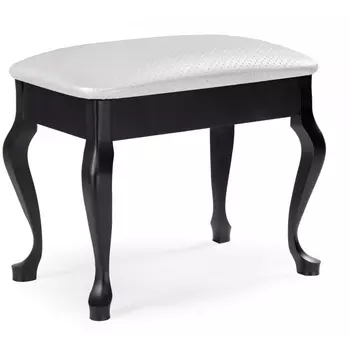 Банкетка Woodville Лусте черная / кожзам белый пунто 515166