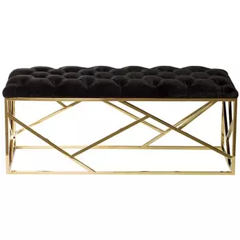 Банкетка Garda Decor GY-BEN7835GOLD-BL (Золото/Черный)