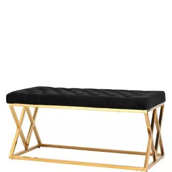 Банкетка Stool Group ИНСИГНИЯ черная велюр УТ000000884