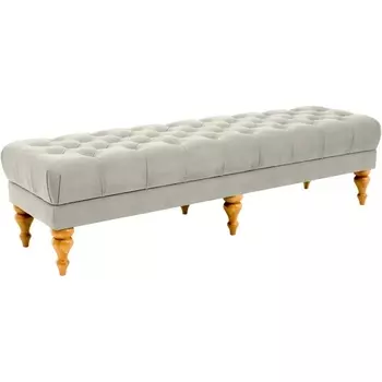 Банкетка Jazz Большая ОГОГО (арт.434338), (Ткань/Белый) ОГОГО Обстановочка!