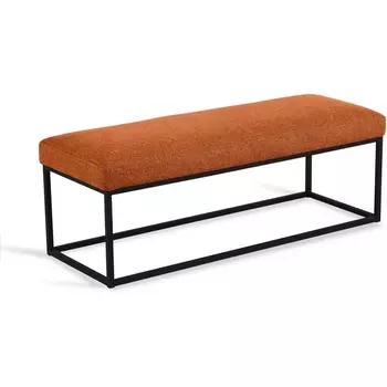 Банкетка Loft Flat ОГОГО (арт.810241), (Ткань,Рогожка/Оранжевый) ОГОГО Обстановочка!