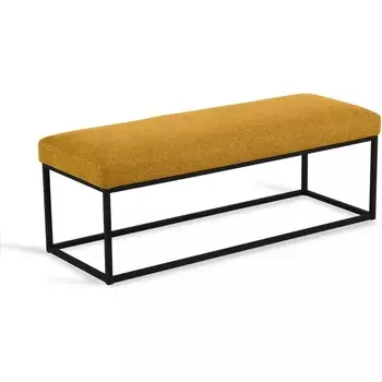 Банкетка Loft Flat ОГОГО (арт.810242), (Ткань,Рогожка/Желтый) ОГОГО Обстановочка!