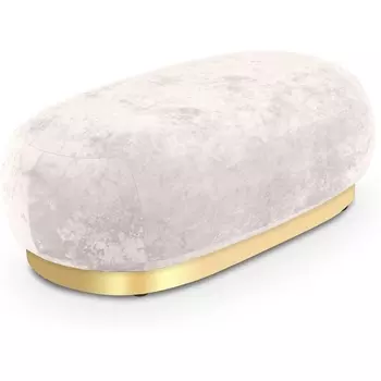 Банкетка Lucca ОГОГО (арт.853155), (Ткань,Велюр/Белый) ОГОГО Обстановочка!