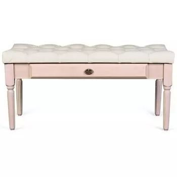 Банкетка Оливия экокожа молочный/белый ясень от фабрики Mebelik