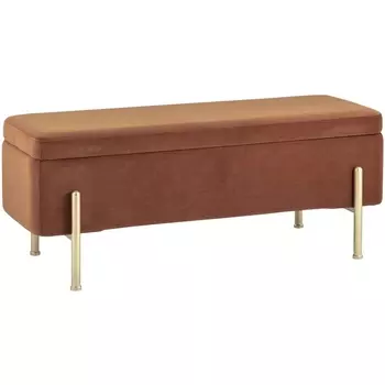 Банкетка Stool Group Болейн с ящиком велюр терракотовый УТ000025571