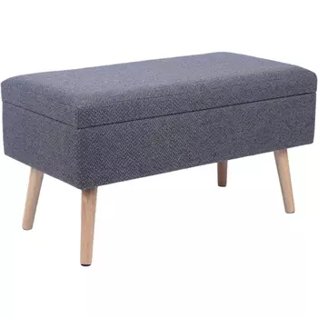 Банкетка Сторми с ящиком темно-серый Stool Group арт.УТ000039384