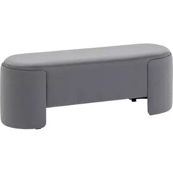 Банкетка Taks велюр серый Stool Group (арт.УТ000039119)