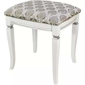 Банкетка Васко В 106Н белый/серебро, Маркус серебро от фабрики Mebelik