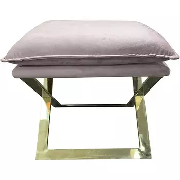 Банкетка велюр розовый/золото 47*45*46см Garda Decor арт.N-OT-188 PI GO