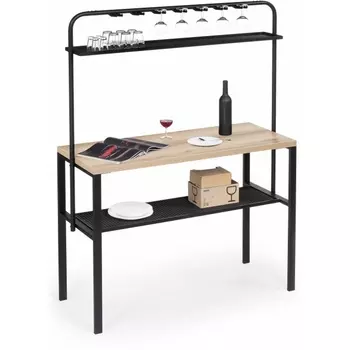 Барный стол Woodville Нари 120х50х171 делано / черный матовый арт.607977