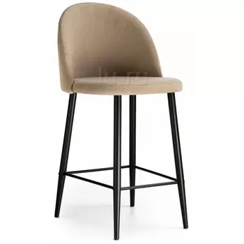 Барный стул Woodville Амизуре бежевый / черный матовый 448661