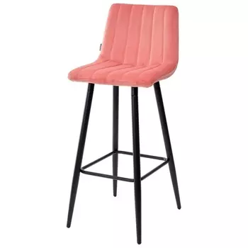 Барный стул G108-17 живой коралл, велюр M-City DERRY UDC8077G10817 (2 шт.)