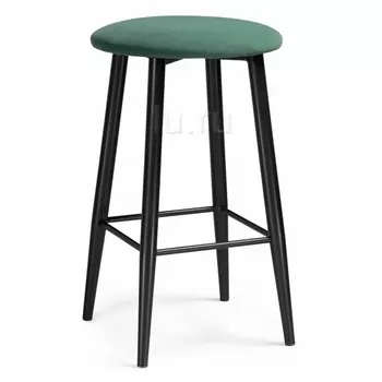 Полубарный стул Woodville Гангток катания изумруд / черный матовый 469982