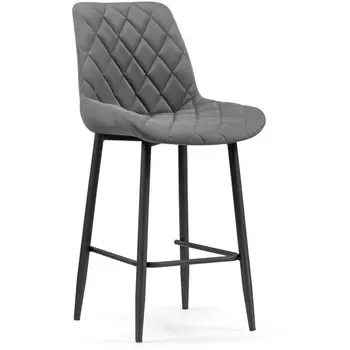 Полубарный стул Woodville Баодин К Б/К темно-серый / черный 517163