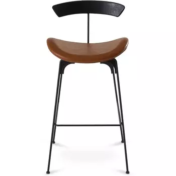 Барный стул Stem ОГОГО Обстановочка! (Экокожа/Коричневый,Черный) арт.930818