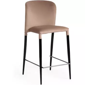 Барный стул Tetchair ALVOR (Ткань,Металл/Бежевый,Черный) 15468