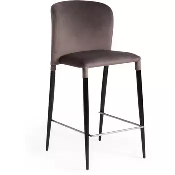 Барный стул Tetchair ALVOR (Ткань,Металл/Серый,Черный)