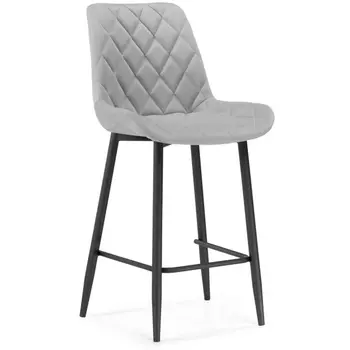 Полубарный стул Woodville Баодин К светло-серый / черный 511152