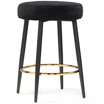 Барный стул Woodville Plato black fabric 15420