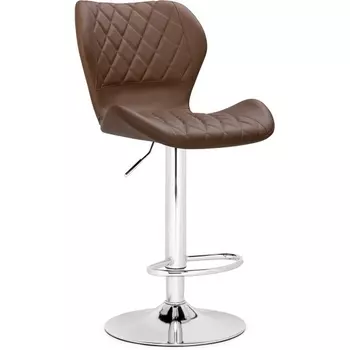 Барный стул Woodville Porch brown / chrome