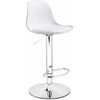 Барный стул Woodville Soft white / chrome