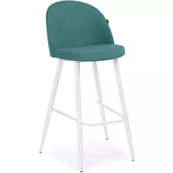 Барный стул Woodville Сондре бирюзовый / белый 504197