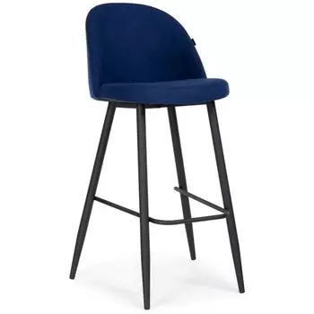 Барный стул Woodville Сондре темно-синий / черный 504192