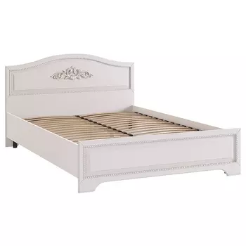 Белла Кровать с основанием (комфорт) 140х200 см Mebelson (ЛДСП,МДФ,ПВХ/Белый) арт.SMB-17.1651