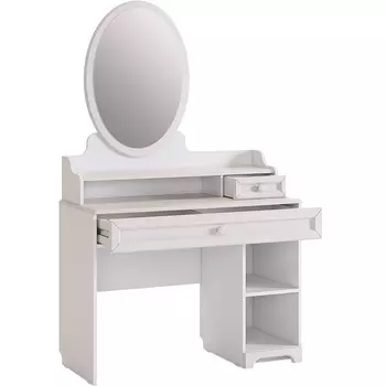 Белла Трюмо Mebelson (ЛДСП,МДФ,ПВХ,Зеркало/Белый) арт.SMB-13.1651