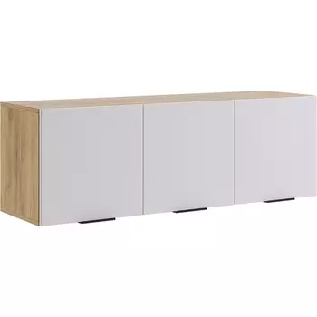 Бери Антресоль трехдверная, цвет дуб крафт золотой/белое дерево Mebelson (арт.MPR-026.2563)