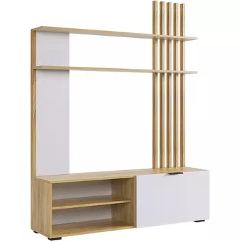 Бери Гостиная (Стенка), цвет дуб крафт золотой/белое дерево Mebelson (арт.GNS-01.2563)