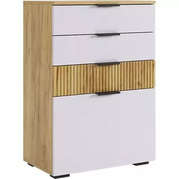 Бери Комод, цвет дуб крафт золотой/белое дерево Mebelson (арт.MPR-027.2563)