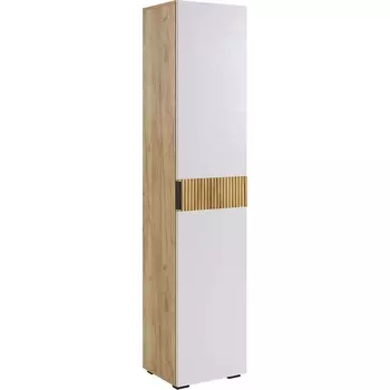 Бери Шкаф однодверный, цвет дуб крафт золотой/белое дерево Mebelson (арт.MPR-023.2563)