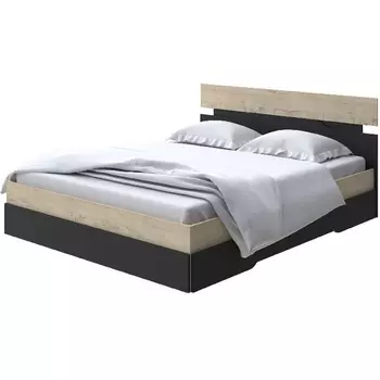 Без бренда Кровать Milton (ЛДСП Бунратти/Черный) 180x200 PROxSON