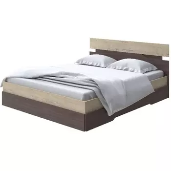 Без бренда Кровать Milton (ЛДСП Бунратти/Ясень Шимо Темный) 180x200 PROxSON